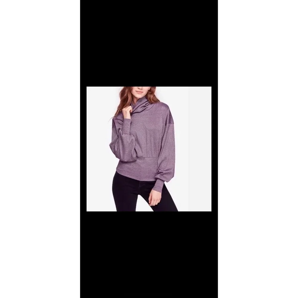Free People Glam Metallic Pullover sweater XS